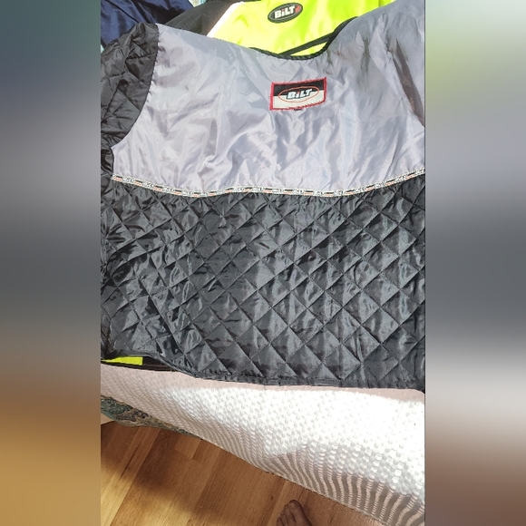 BILT EUC MENS SIZE 2XL FLORESCENT PADDED LINED WATERPROOF MOTORSPORT BIKING COAT - Picture 11 of 12